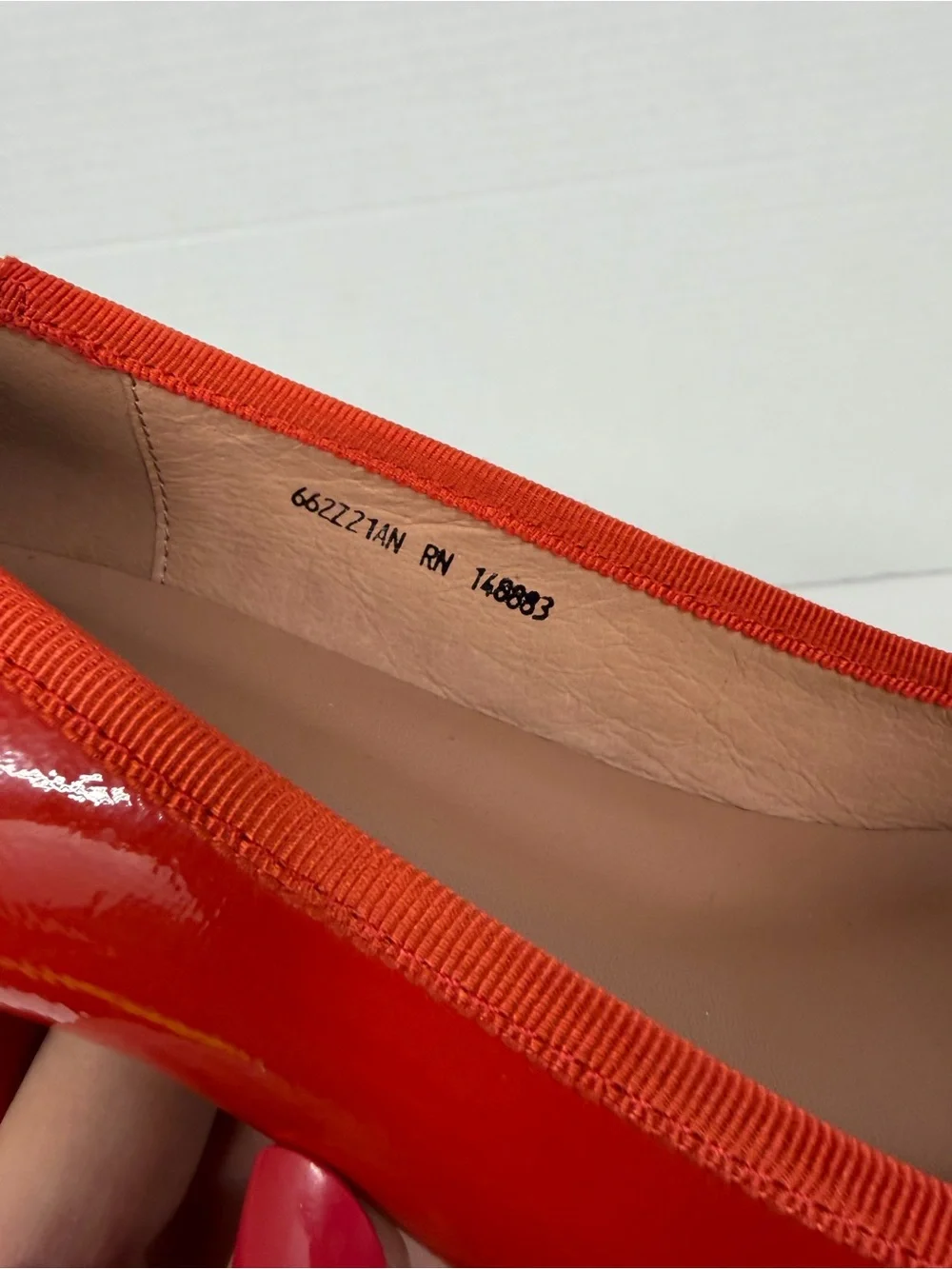 Anthropologie Bibi Lou Heeled Ballet Pumps Red/Orange 8.5